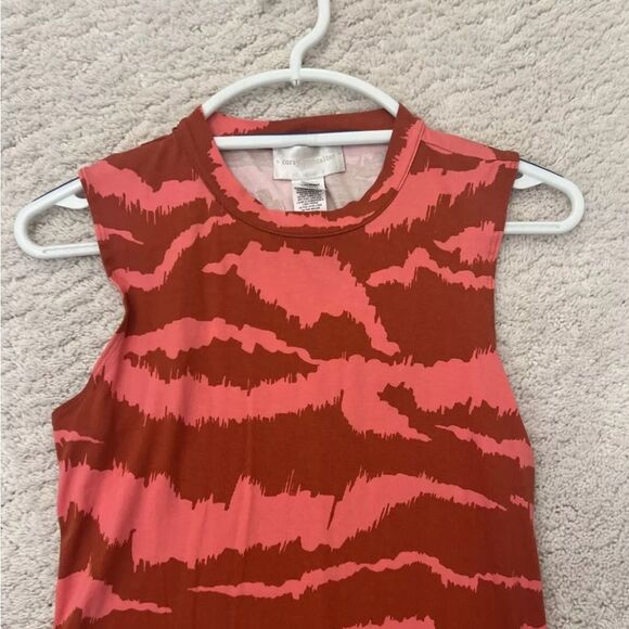 Anthropologie Corey Lynn Carter Pink Zebra Printed Bodycon Dress Sz M - Picture 3 of 6